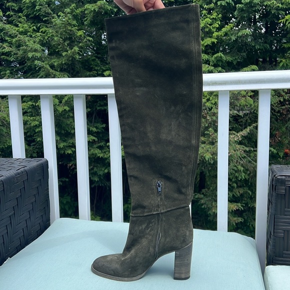 Free People Dakota Over The Knee Boots size 38/7.5 Hunter green - Picture 4 of 11